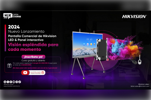 ¡Hikvision presenta su último lanzamiento!  Descubre las Pantallas Comerciales LED y los Paneles Interactivos en el próximo CURSO GRATUITO