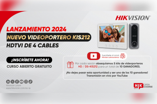 ¡Atención! Hikvision lanza su próximo curso gratuito sobre su videoportero KIS212 HDTVI de 4 Hilos