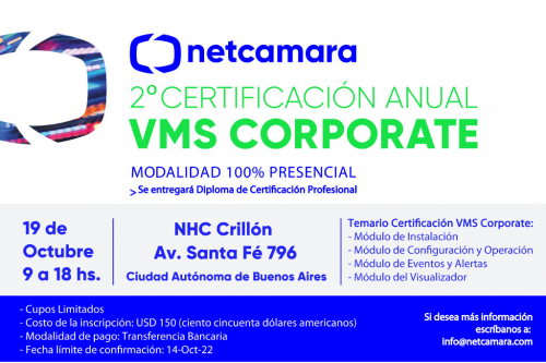 Netcamara: 2° Certificación del Año VMS Corporate
